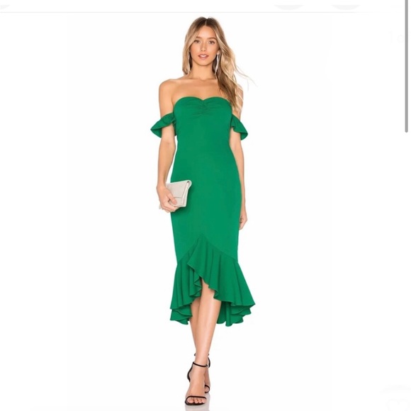 REVOLVE Lovers and Friends Giulia Midi Dress in Kelly Green Size S - Picture 1 of 6
